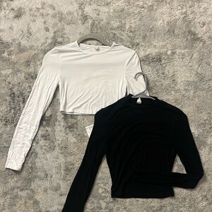 Long sleeve crop top set